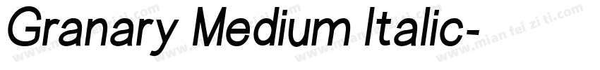 Granary Medium Italic字体转换